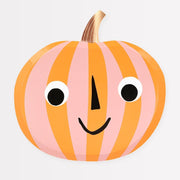 Meri Meri Pink & Orange Stripy Pumpkin Napkins x16